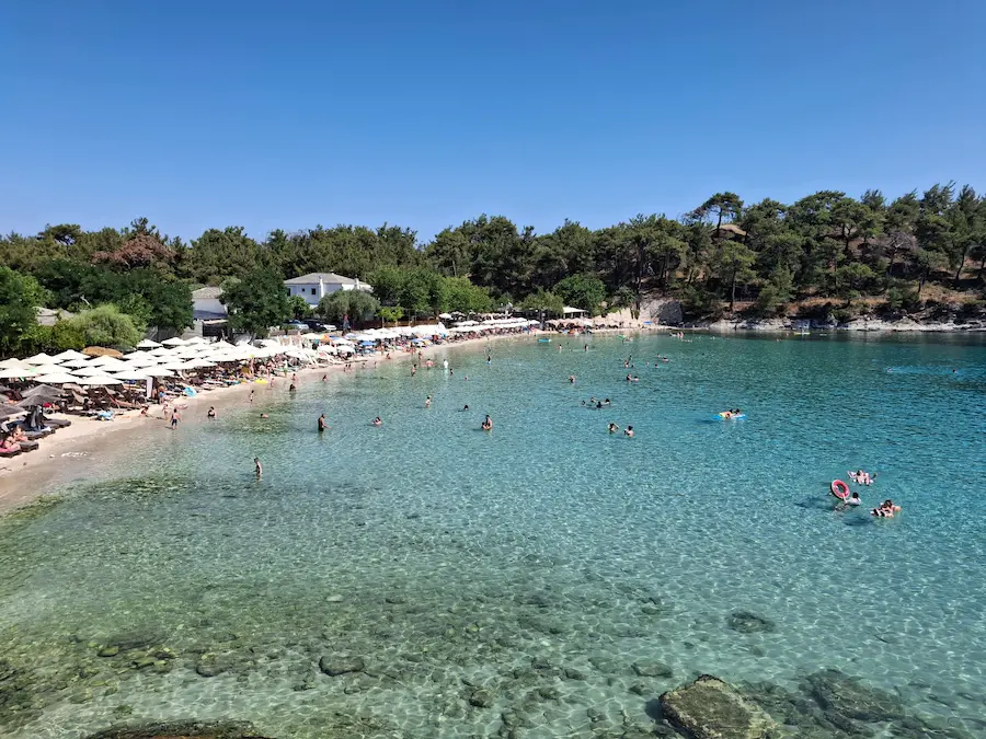 Aliki Beach на остров Тасос, Гърция