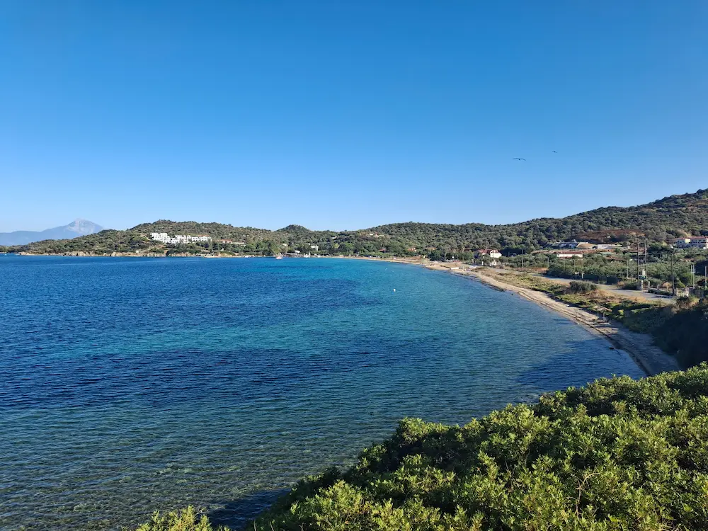Original photograph of Megali Ammos Beach on Ammouliani Island